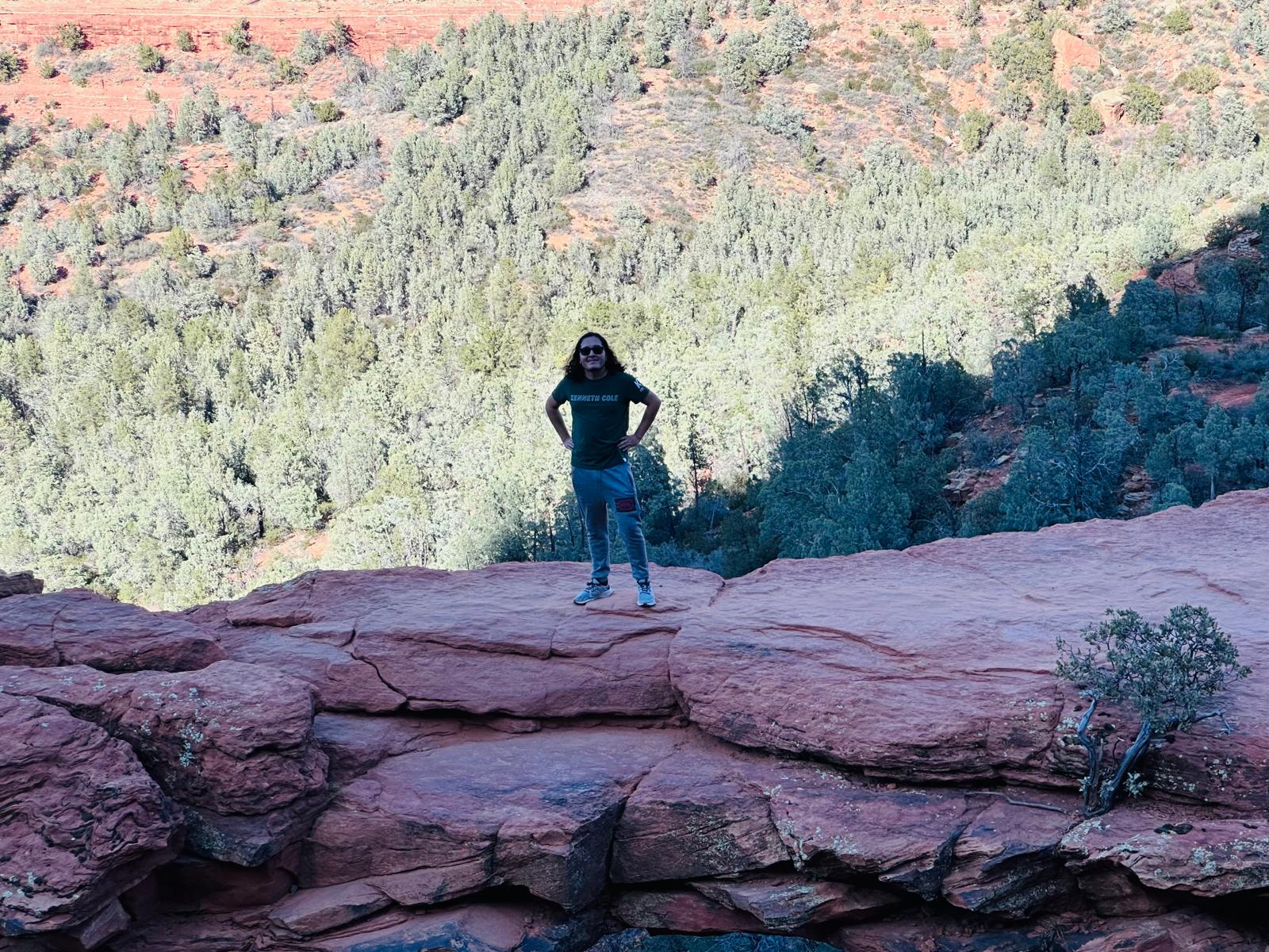 An epic shot of me on the mountains in Sedona